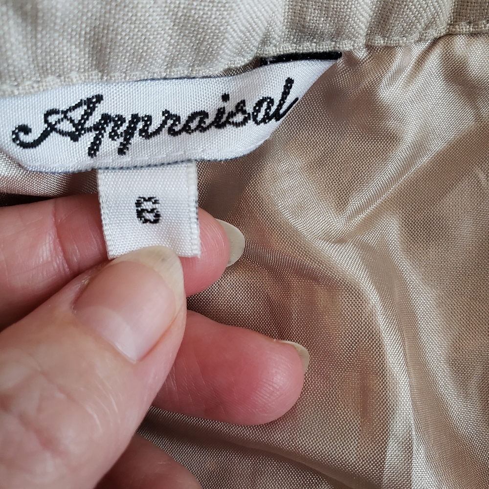 Long Linen Blend Paneled Skirt, 6 - Picture 8 of 8